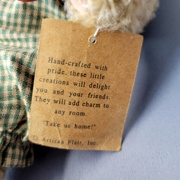 Miss Elles Artisaa Flair Collection Bear Plush Jointed School Student 11" Tag - Picture 5 of 12